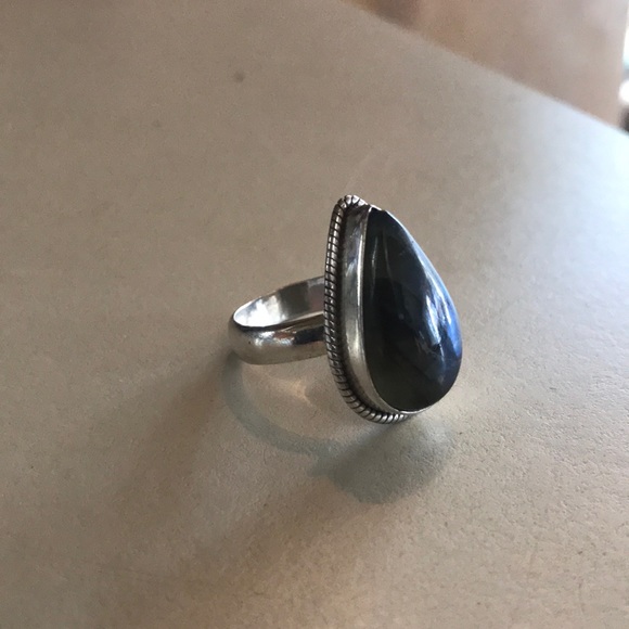 Laborite sterling silver ring - Picture 2 of 4